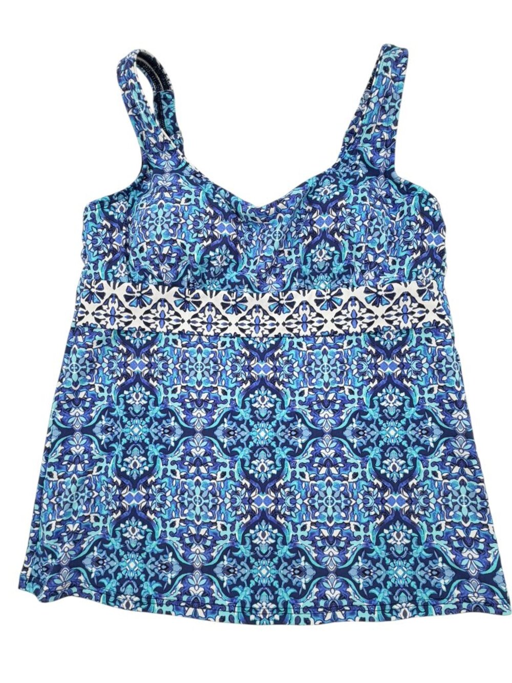 Lands' End Blue Tile Tankini